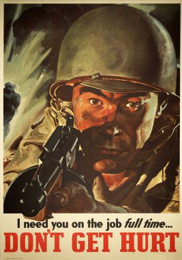 Büyük çözünürlükte vatansever savaş zamanı posteri - propaganda