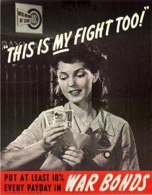 Büyük çözünürlükte vatansever savaş zamanı posteri - propaganda