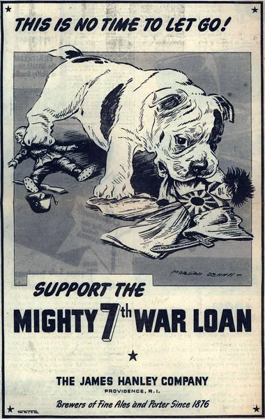 Patriotic wartime poster in big resolution - propaganda — Stock Photo, Image