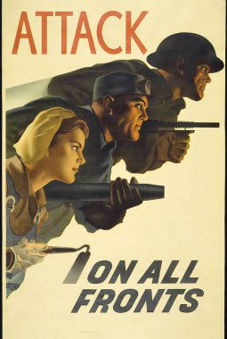 Büyük çözünürlükte vatansever savaş zamanı posteri - propaganda