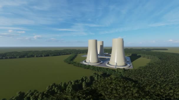 Nuclear power plant, industry and energy — Stockvideo