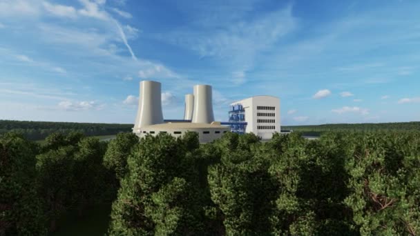 原子力発電所、産業、エネルギー — ストック動画