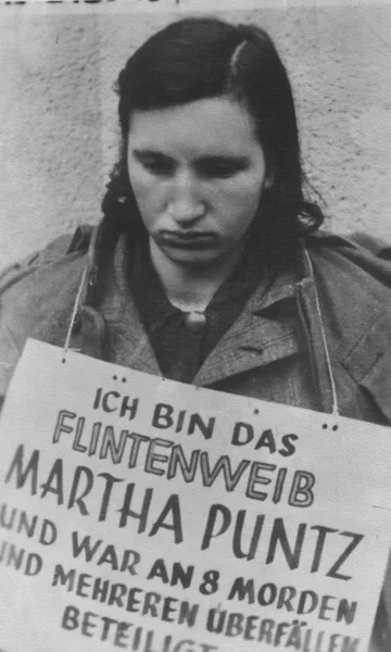 Marta Puntz dari detasemen partisan Savinya menangkap 7. nov 1942 — Stok Foto