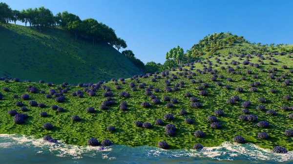 Dzsungel dombok Okinawa, Japán 3d renderelés — Stock Fotó
