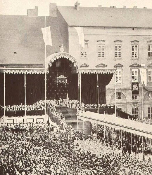 Coronation of Wilhelm I as King of Prussia, K nigsberg, 18th October in 1861 — Stok fotoğraf