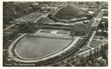 Breslau Wroclaw kartpostalı 1920 'ler ve 30' lar arasında.