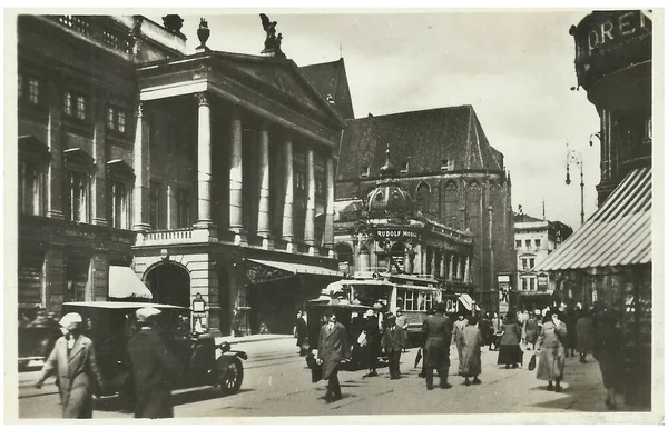 Breslau Wroclaw kartpostalı 1920 'ler ve 30' lar arasında. — Stok fotoğraf