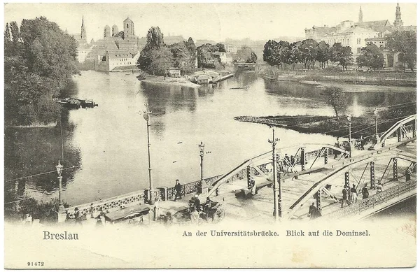 Breslauer Breslauer Postkarte aus den 20er und 30er Jahren — Stockfoto