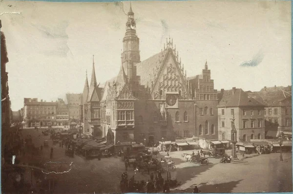 Cartão postal Breslau Wroclaw de 1920 a 1930 — Fotografia de Stock