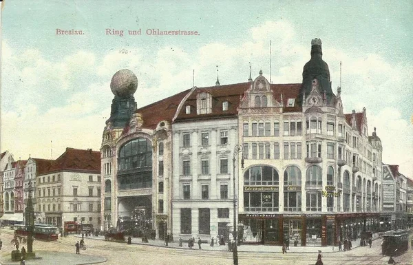 Carte postale de Breslau Wroclaw entre les années 1920 et 1930 — Photo