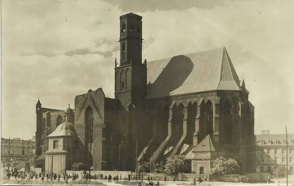 Kartu pos Wroclaw Breslau dari tahun 1920 hingga 30-an — Stok Foto