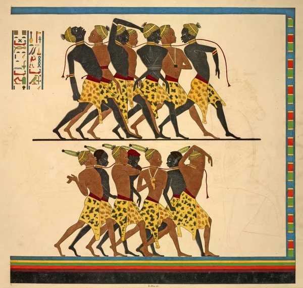 Ιερογλυφική έργα ζωγραφικής στον ναό του Αμπού Σιμπέλ - Αίγυπτος — Φωτογραφία Αρχείου