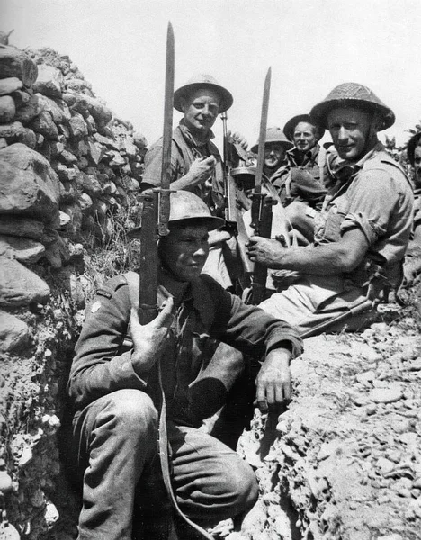 Tropas Escocesas Segunda Guerra Mundial Tropas Británicas Creta 1941 — Foto de Stock