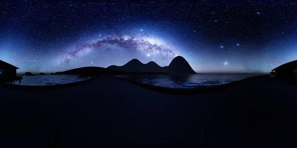 Panorama van de kust van Tahiti 3d rendering — Stockfoto