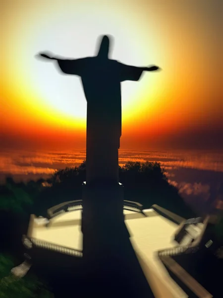 Jesus Christus am Kreuz 3D-Darstellung — Stockfoto
