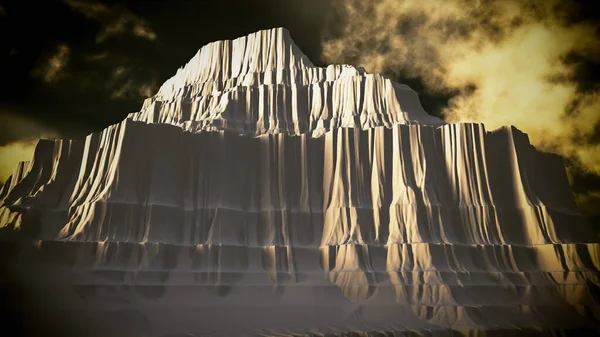 Whie canyon in the sunny day 3d rendering — Stock Photo, Image