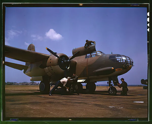 Americké letectvo v druhé světové válce na historické fotografii — Stock fotografie