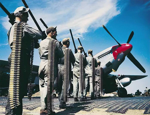 美国空军在第二次世界大战中的历史照片 — 图库照片