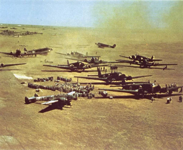 Luftwaffe in Second World War in historic photograph — Stock Photo, Image