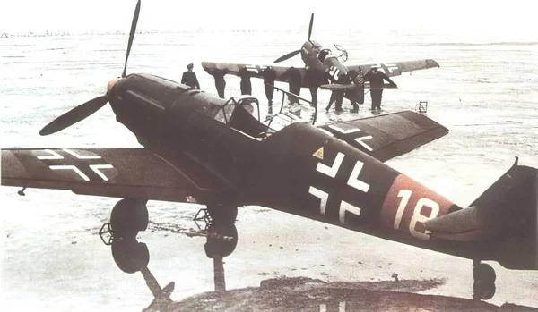 Luftwaffe nella seconda guerra mondiale nella fotografia storica — Foto Stock