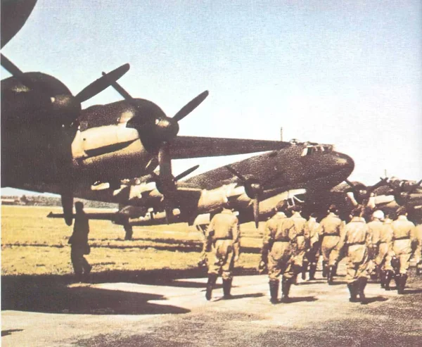 Люфтваффе у Другій світовій війні на історичній фотографії. — стокове фото