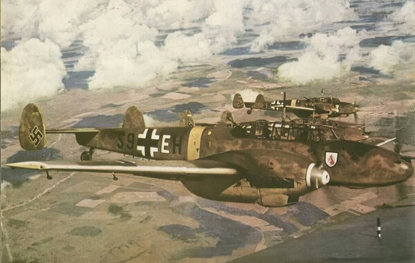 Luftwaffe in Second World War in historic photograph