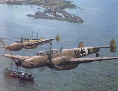 Luftwaffe İkinci Dünya Savaşı 'nda tarihi fotoğrafta