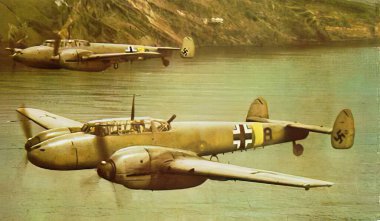 Luftwaffe İkinci Dünya Savaşı 'nda tarihi fotoğrafta