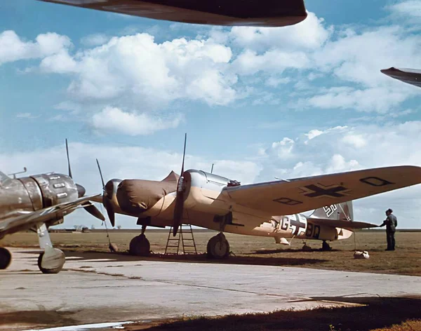 Luftwaffe v druhé světové válce na historické fotografii — Stock fotografie