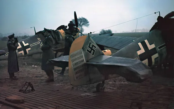Luftwaffe in Second World War in historic photograph — Stock Photo, Image