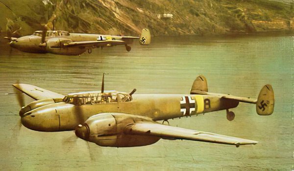 Luftwaffe in Second World War in historic photograph