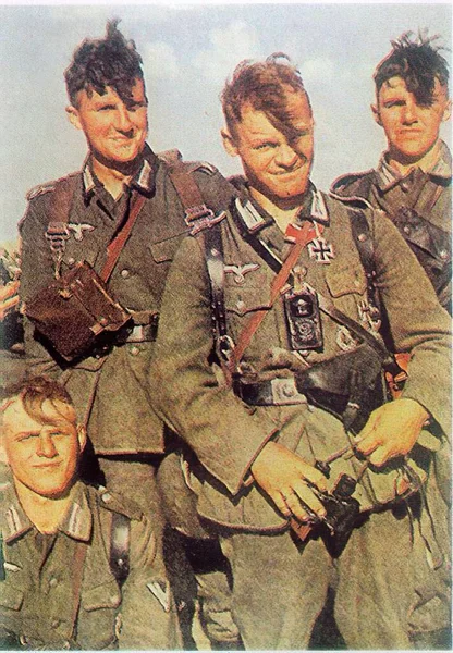 Nazi German soldiers in Second World War in historic photograph — Stock Photo, Image