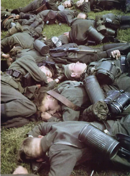 第二次世界大战中的纳粹德国士兵的历史照片 — 图库照片