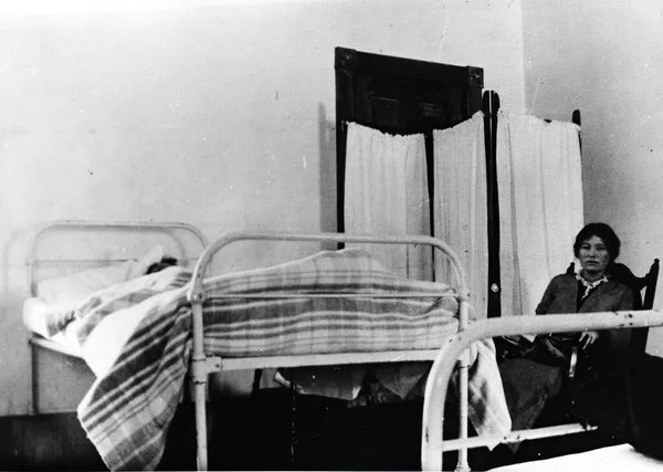 1918-1919. Een epidemie van "Spaanse griep" verspreid over de hele wereld — Stockfoto