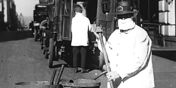 1918-1919. An epidemic of "Spanish Flu" spread around the world