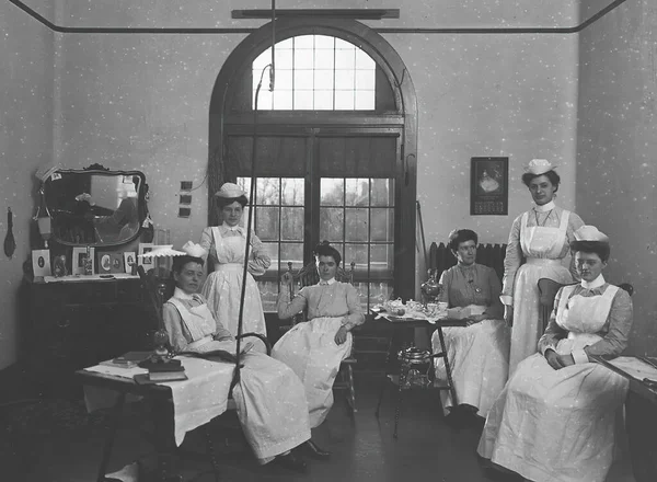 1918年- 1919年。世界中に広がる「スペインのインフルエンザ」の流行 ストック写真