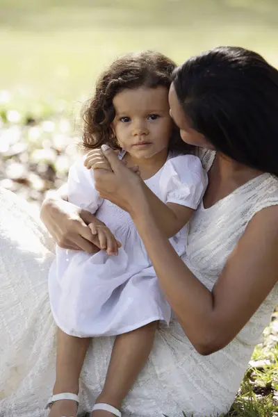 Mother holding daughter — Stock Photo, Image