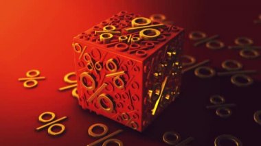 Gerçekçi 3d iş infographics. Yüzde ICOs