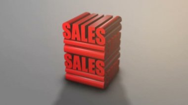 Satış 3d desen. Satılık sözcüğün 3D render
