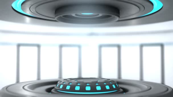 Futuristic Interior With Empty Stage Technology Sci Fi Hi Tech Concept 3d Rendering