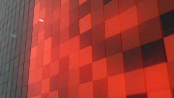 Абстрактный черный и оранжевый трехмерный фон — стоковое видео
