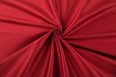 red background luxury cloth or wavy folds of grunge silk texture satin velvet clipart