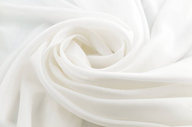 Beyaz lüks ipek, dalgalı kumaş