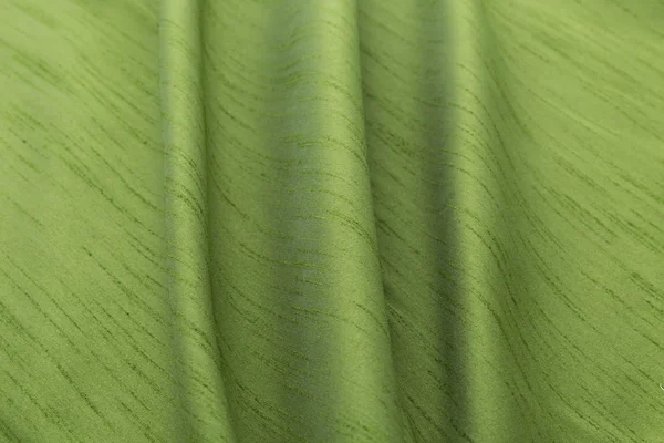 Grüner Hintergrund Luxustuch oder wellenförmige Falten aus Grunge-Seide Textur Satin Samt — Stockfoto