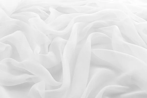 Soie blanche luxueuse, tissu ondulé — Photo
