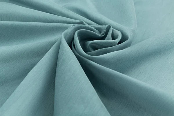 Бірюзовий фон розкішна тканина або хвилясті складки гранжевої шовкової текстури атласний — стокове фото