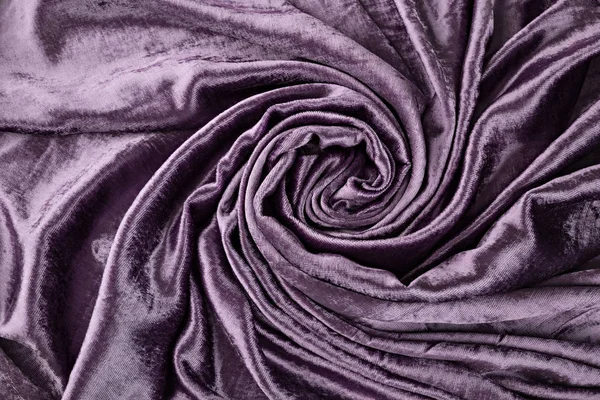 Primo piano in velluto lilla. Macro in tessuto per texture e sfondo — Foto Stock