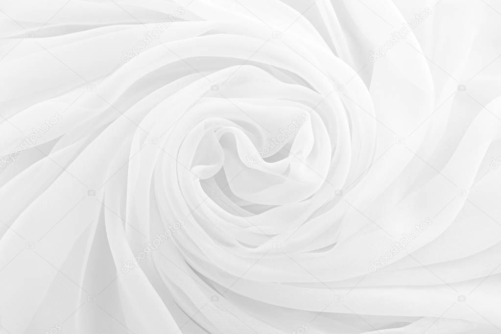 white luxurious silk, wavy fabric