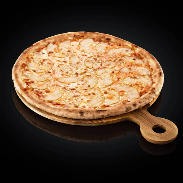 मोती, मोज़रेला, क्रीम पनीर के साथ पिज्जा — स्टॉक फ़ोटो, इमेज