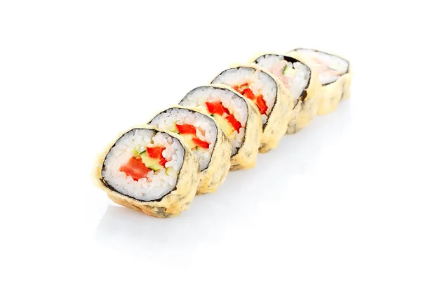 Hot Roll Tempura Yasai, pimentón, tomate, cebolla, pepino — Foto de Stock